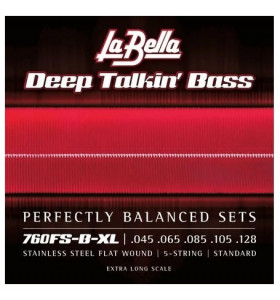 LaBella 760FS-B xl Deep Talkin" Bass Flats Bass Strings 045-128T